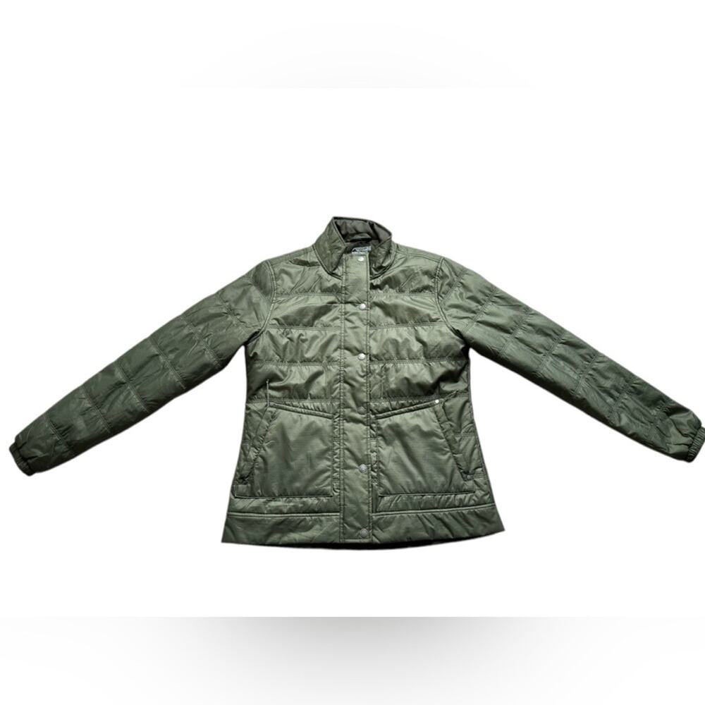 Mountain Khakis Women’s Medium insulated quilted full zip jacket green